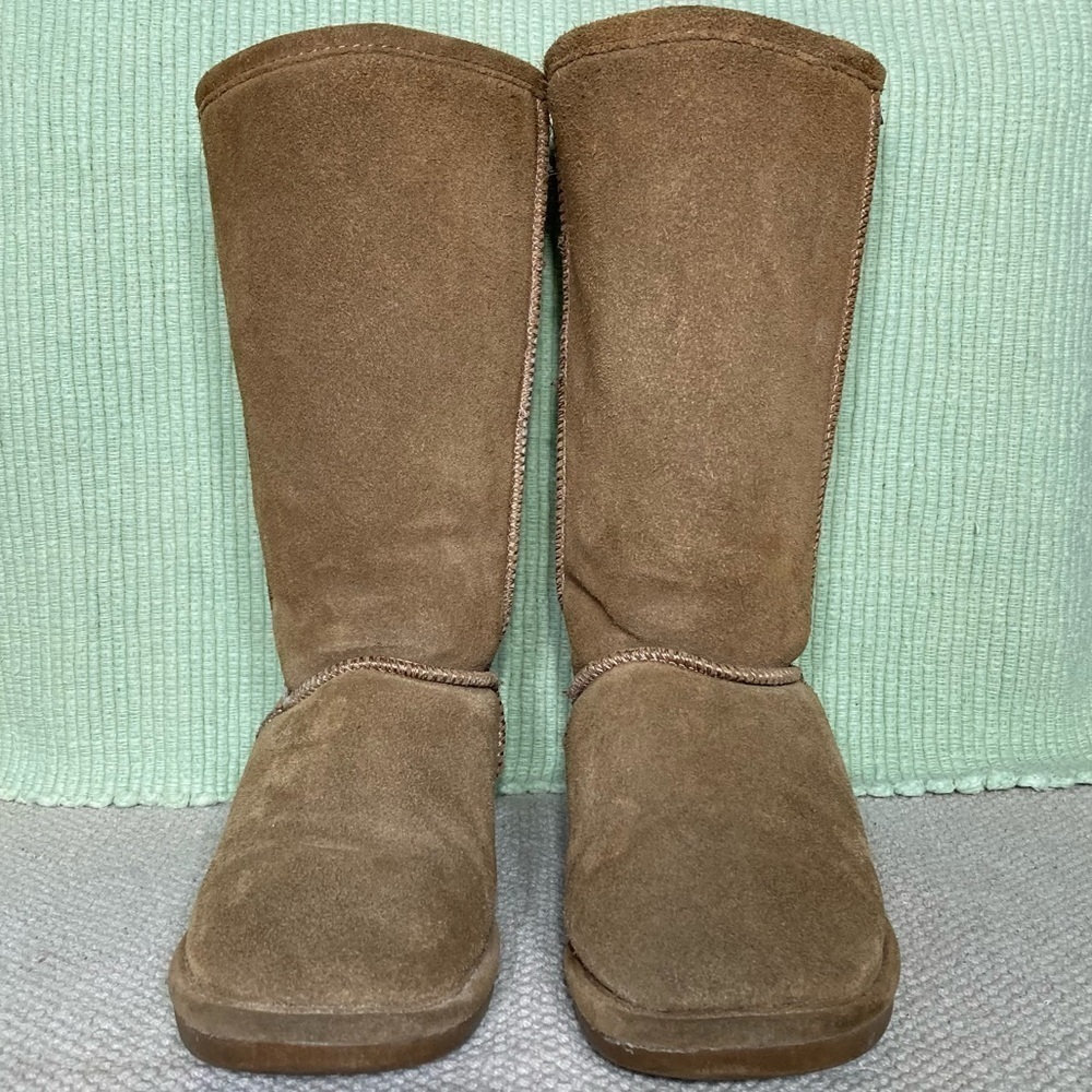 BEARPAW Womens Tan Eva Tall Suede/Wool/Sheepskin Warm Winter Boots SZ US 7 - Picture 3 of 12